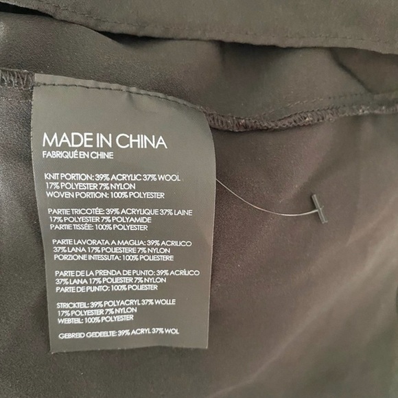 Club Monaco Kaelane Mixed Media Sweater Black Size Medium - Picture 13 of 16